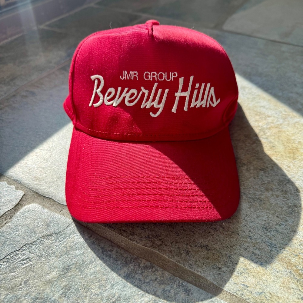 JMR Group Beverly Hills Red Trucker Hat – Celebrity Worn, Grailed Favorite RARE